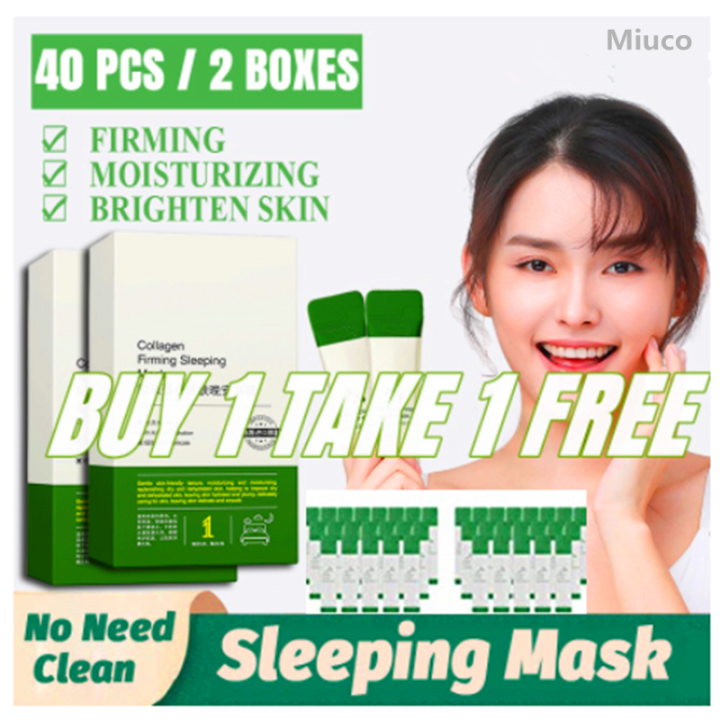 BUY 1 TAKE 1 40Pcs Collagen Firming Sleeping Mask Disposable