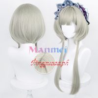 Manmei Genshin Impact Fatui Sandrone Cosplay Wig 60cm Light Linen Hair Anime Heat Resistant Synthetic Wigs