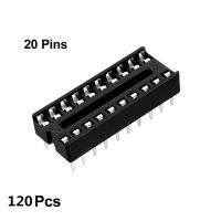 MEMORI 120pcs 20พิน ซ็อกเก็ตวงจร สีดำสีดำ 20หมุดแบน ดิพี ชิป IC IC ซ็อกเก็ต IC