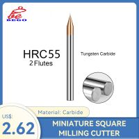 HRC55ปลายไมโครคาร์ไบด์งานกัด2ร่อง0.2-0.9มม. ก้านไมโครแบน4มม. เครื่องตัดมิลลิ่งดอกสว่านแกะสลัก CNC คาร์ไบด์ไมโคร