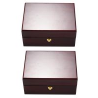 2X Large Size Wood Lacquered Glossy Single Watch Box with PU Leather Cushion