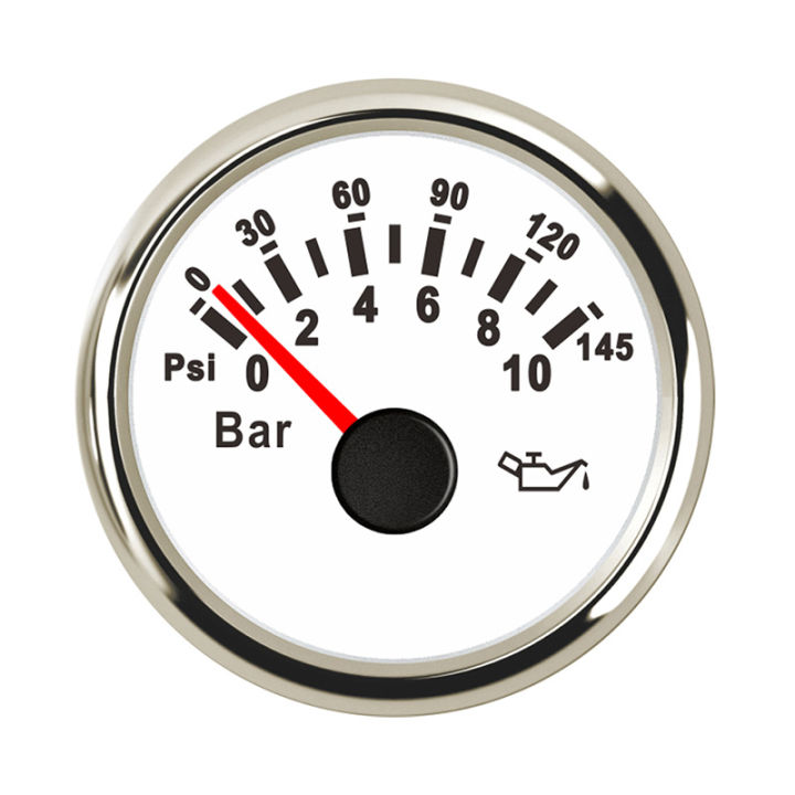 เกจวัดรถยนต์น้ำเกจวัดความดันน้ำมัน52มม-0-5บาร์-0-10บาร์0-73psi-0-145psi-เหมาะสำหรับเรือ9-32โวลต์