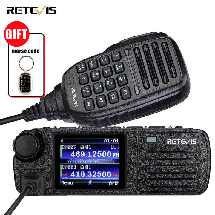 Retevis RT73 Mobile Transceiver, Dual Band Dual Monitor, DMR Digital ...