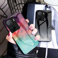 เคส VIVO IQOO Z7 Z7X Y36 X80 T1 Pro Y01 Y15A Y15s 5G 4G เคสโทรศัพท์ ข้อเสนอสุดพิเศษดีไซน์ใหม่เยาวชนท้องฟ้าเต็มไปด้วยดวงดาวสีสันสดใสบางเฉียบกระจกฝาหลังแข็ง Case 2023