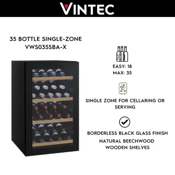 Vintec 35 bottle single zone wine cabinet vws035sba new arrivals