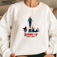 [Qinqin clothing]Hawkins Crued Town Stranger Things Season 4 Crewneck Sweatshirt Hoodie Running Up That Hill Streetwear Sweatshirts ผู้หญิงเสื้อ