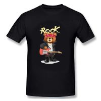 Streetwear Guitar Teddy Bear T Shirt  Printed Tshirt Top Women Men Casual Summer Comfort Hipster Male Lady Short Sleev XS-6XL