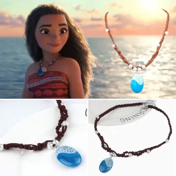 5PC Summer Girls Moana Costume +Necklace+Hairpin Cosplay for Kids Vaiana  Princess Dress