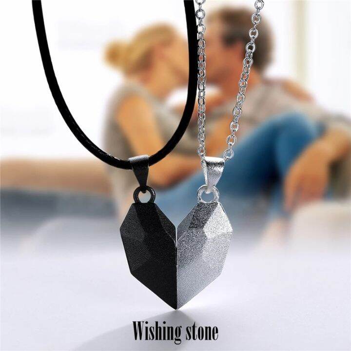 korean-fashion-magnetic-couple-necklace-for-lovers-gothic-punk-heart-pendant-necklace-for-men-women-necklaces-party-gift-jewelry