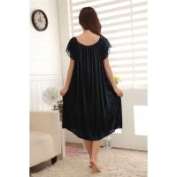 [READY STOCK] Loveena Ice Silk Plus Size Pyjamas Sleepwear Dress L7070