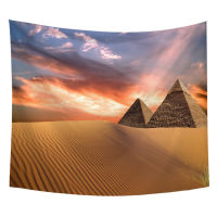 Egypt Tower Tapestrise Wall Hanging Pyramids Nature Sunshine Home Decor Tapestry Wall Tapestry for Living Room