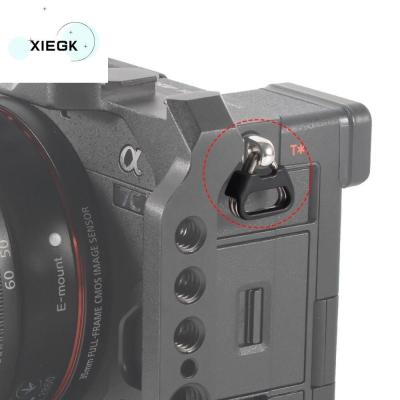 XIEGK อุปกรณ์เสริมกล้อง ป้องกันปกป้องปกป้อง ป้องกันการหล่น แหวนเชื่อมต่อ อะแดปเตอร์สายรัดโลหะ พร้อมขายึด แหวนแยกสามเหลี่ยม ขั้วต่อสายคล้องไหล่ หัวเข็มขัดสายคล้องกล้อง เข็มขัดตะขอเกี่ยว