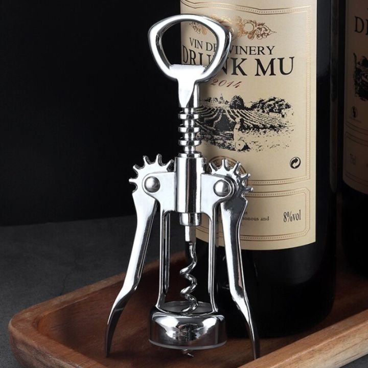 สกรูคอร์กสแตนเลสอเนกประสงค์-สำหรับที่เปิดขวดไวน์ฝาที่เปิดเบียร์ฝาปิดไวน์ที่เปิดขวดแกดเจ็ตบาร์อุปกรณ์ครัว