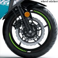 ACH✴สติกเกอร์ล้อรถจักรยานยนต์สะท้อนแสงสำหรับ Kawasaki Z650 Z750 Er6n Z1000 Z800 Ninja300 Ninja400