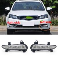 1Pair Car DRL LED Fog Light for Geely Emgrand EC718 EC7 2014-2016 Auto Driving Lamp Daytime Running Light Bumper Lamp