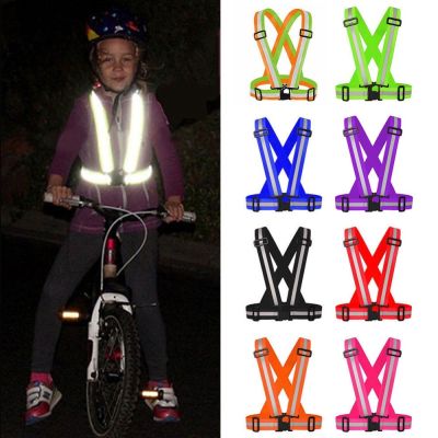 CODTheresa Finger Adjustable Safety Security High Visibility Reflective Vest Jacket Night Running