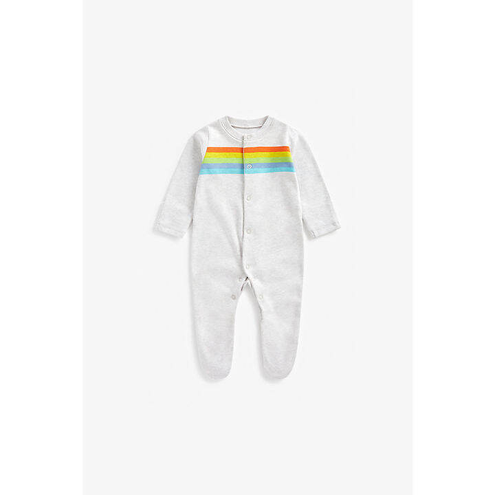 ชุดสลีพสูทเด็กทารก-mothercare-rainbow-sleepsuits-3-pack-za075