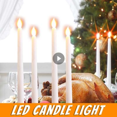 【CW】 1PC Remote Control Long Pole Electronic Candle Light Flameless Yellow Flashing LED Plastic Dinner Party Decoration