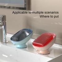 Suction Cup Self Draining Soap Holder Bathroom Dishes With Super Soap Container Box For Home Bathroom Kitchen Sink Accessories