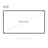 【Worth-Buy】 100นิ้วหน้าจอโปรเจคเตอร์ Wide16:9หน้าจอฉายแบบพกพาพับหน้าจอภาพยนตร์กลางแจ้งในร่มสำหรับโฮมออฟฟิศ