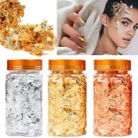 ۞∈ 2/3/5g Gold Leaf Nail Art Foil Sequins Glitters Makeup Jewelry Irregular Body Decor Nails DIY Stickers Paper Manicure Decoration
