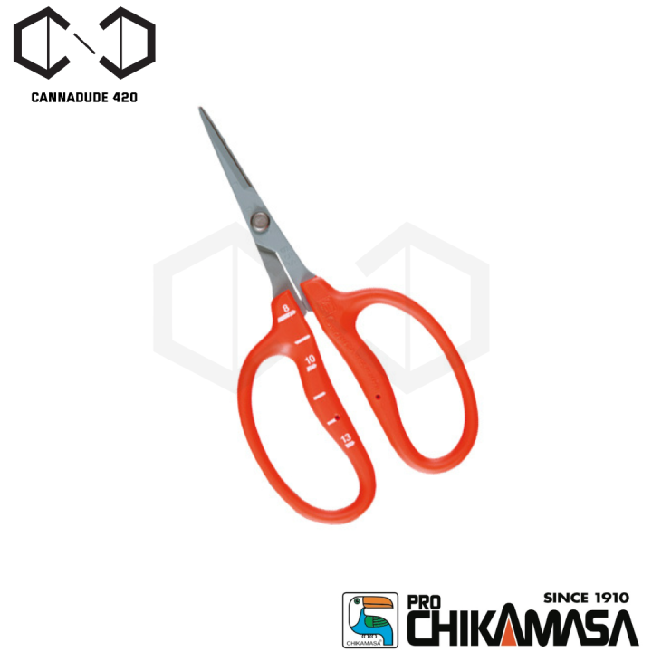 กรรไกรทริม Chikamasa Scissors B-500SF – Straight Stainless Coated จัดส่งจากไทย Hand made by made in Japan กรรไกรทริมช่อ กรรไกรตัดดอกไม้ กรรไกรทริมดอกไม้ B500SF ปลายตรง