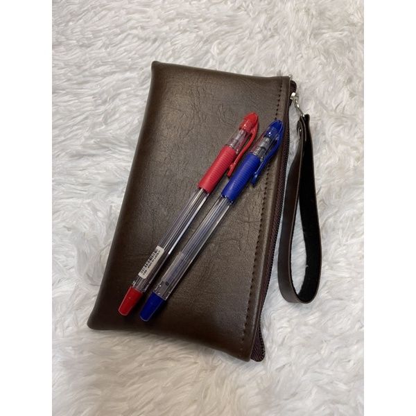 กระเป๋าหนัง-ใส่ปากกา-ดินสอ-ขนาดเล็ก-4x8-มีซับในบุกำมะหยี่-หนังเป็นทรง-กันน้ำได้