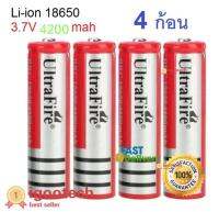 Eco ถ่านชาร์จ Li-ion 18650 UltraFire 3.7V ความจุ 420mAh (4ก้อน)