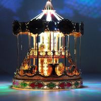 Piececool 3D metal puzzle P082 Merry Go Round Model kit DIY 3D Laser Cut Assembly metal Model toys gift for girls