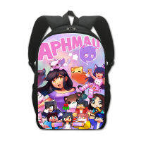 Aphmau Mochila สาวแฟชั่นกระเป๋าเป้สะพายหลังความจุขนาดใหญ่กระเป๋านักเรียนนักศึกษาเดินทางกระเป๋าเป้สะพายหลังแล็ปท็อปถุงเก็บ Bookbags คอสเพลย์กระเป๋า