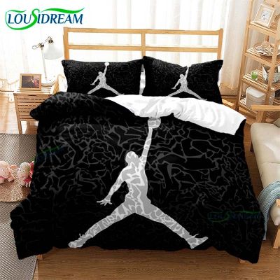 【hot】◈❉ Basketball Star Print Set Duvet Covers Pillowcases Piece Comforter Sets Bedclothes Bed