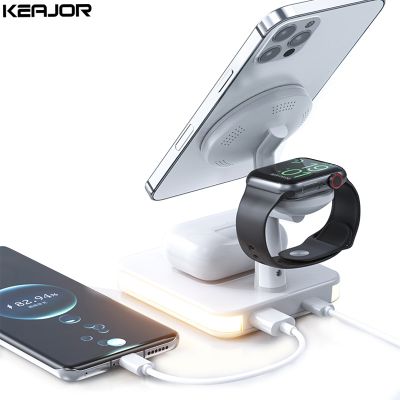 【CW】 3 1 Chargers iPhone 12 13 Magnetic Charging Dock Airpods Pro/Apple watch Charger