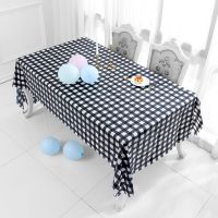 Party Disposable Tablecloth Plaid Pattern PEVA Waterproof Oilproof Table Cloth for Outdoor Picnic Birthday Decoration Supplies