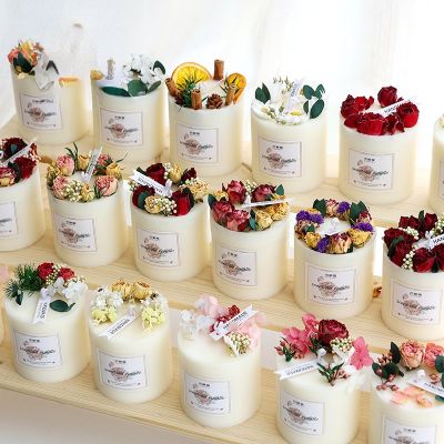 Soy Wax Fragrance Candles Romantic Pillar Candle Wedding Birthday Christmas Decoration Home Furnishing Scented Candle Hot Sale