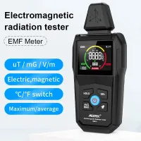 MESTEK เครื่องตรวจจับรังสีสนามแม่เหล็กไฟฟ้าดิจิตอล EMF01,แบบพกพาพกพาเครื่องทดสอบรังสีคลื่นแม่เหล็กไฟฟ้าเครื่องวัดปริมาณเครื่องวัดการไหลของน้ำปล่อยก๊าซเรือนกระจกเครื่องวัดอุณหภูมิบรรยากาศพร้อมออด