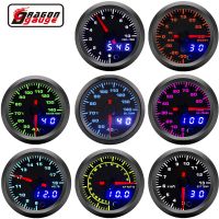 Dragon 52mm Car 7 Colors LED Dual Display Boost Water Oil Temp Pressure Meter Volt Air Fuel Ratio EGT Gas Tachometer RPM Gauge