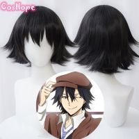 Misscoo Ranpo Edogawa วิกผมสังเคราะห์ สั้น 30 ซม. สีเทาเข้ม ทนความร้อน