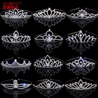 【CW】 AINAMEISI Exquisite Bride Crystal Love Headdress Female Children  39;s Birthday Party Wedding Prom Crown Headdress Accessories