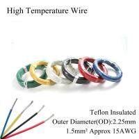 15AWG 1.5mm² High Temperature Wire PTFE Insulation Resistant Cable Tinned Tin Silver Plated Copper Wrapping Wires 1.5mm Square Wires Leads Adapters