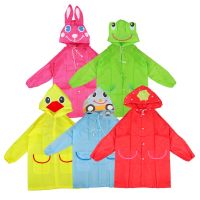 1pc Cute Cartoon Animal Kids Rain Coat Children Raincoat Rainwear Boys Girls Waterproof Raincoat Student Poncho Rainsuit