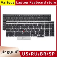 ✌♘ﺴ US Russian Backlight Keyboard For Lenovo Thinkpad E580 E585 T590 E590 E595 L580 L590 P52 P53 P72 P73 01YP560 01YP640 Notebook