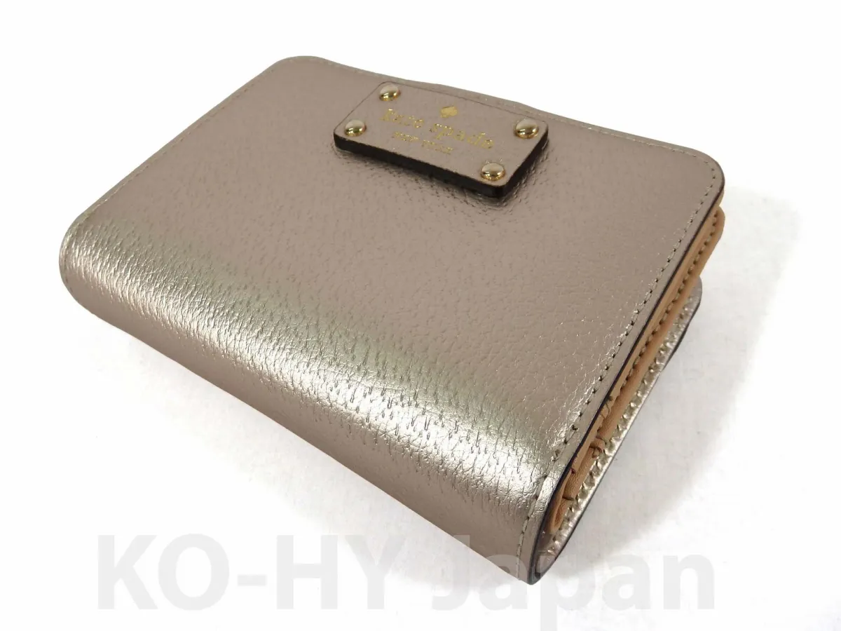 HCM]Ví Cầm Tay Nữ kiểu ngắn Kate Spade New York Ladys Wallet-light pink  silver 