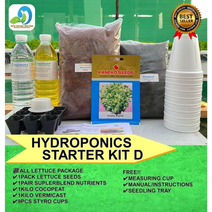 Seed HYDROPONICS STARTER KIT D - ALL LETTUCE PACKAGE/FOR BEGINNERS ...