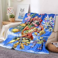 Digimon Cartoon Animation Blanket Pikachu Sofa Office Nap Air Conditioning Soft Keep Warm Customizable b9