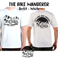 The Bike Wanderer DRI FIT White/BLACK T-Shirt XS-4XL