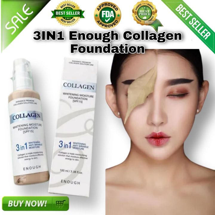 BEST SELLER ORIGINAL 3IN1 ENOUGH COLLAGEN WHITENING MOISTURE FOUNDATION ...