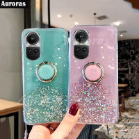 เคสแหวนขึ้นเงา OPPO Reno 10 Pro เคสโทรศัพท์กลิตเตอร์นิ่มใสเคสแบบตั้งถือสำหรับ OPPO Reno 10 Pro + เคสโทรศัพท์ HP สาวๆที่มีดวงดาวและพระจันทร์