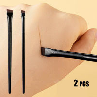 2Pcs แปรงคิ้ว Ultra-Thin Non-Deformed Fiber Professional Brow Contour Brush For Face