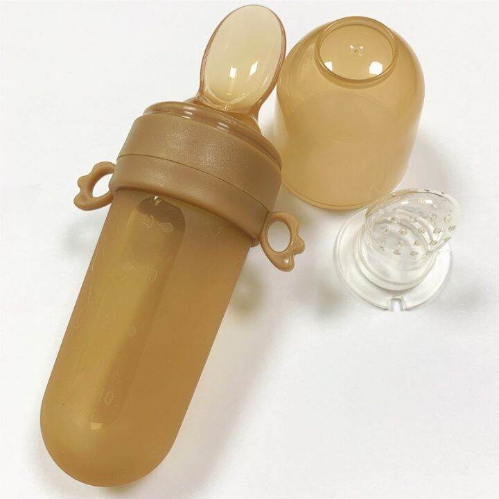 Baby Feeding Bottle +Teething Mesh Bag Silicone Teether Rice Paste