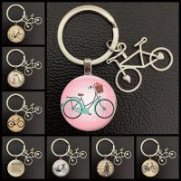 New leisure sports biker key chain simple bike silhouette art keychain bicycle bike athlete gift jewelry Key Chains